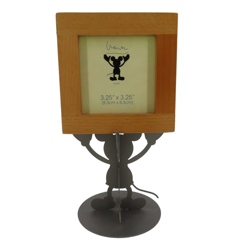 Michael Graves x Disney Mickey Mouse Wood Metal Pedestal Photo Frame Cube 2006